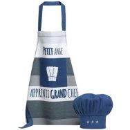Set tablier et toque enfant Indigo Petit Ange 100% coton