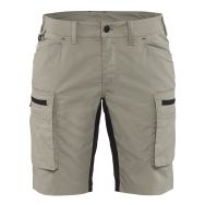 Short services stretch femme beige/noir