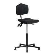 Siège Ergosoft embase aluminium assise haute sur patins