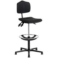 Siège Ergosoft embase aluminium sur patins et repose-pieds