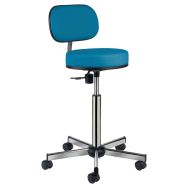 Siège Laboratoire sur roulettes assise confort pétrole