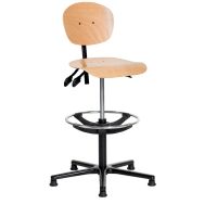 Siège Natur embase polyamide avec repose-pieds sur patins