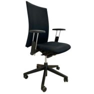 Siège d'accueil et de réunion reconditionné - Noir