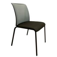 Siège d'accueil et de réunion reconditionné - Noir et Gris