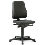 Siège d'atelier sur patins avec système synchrone All-In-One Noir