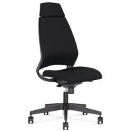 Siège de bureau Kenari - Dossier tissu - Noir - Sans accoudoirs - Nowystyl