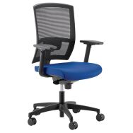 Siège de bureau Mia - Accoudoirs 3D - Bleu - Linea Fabbrica