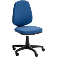 Siège de bureau bas Open - Revêtement écocuir - Bleu