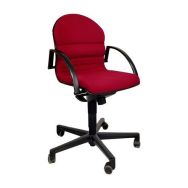 Siège de bureau reconditionné - Tissu bordeaux