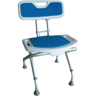 Siège de douche pliant Blue Seat avec dossierB73