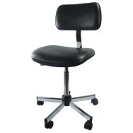 Siège de laboratoire ergonomique - Bas - Sur roulettes, Coloris : Gris