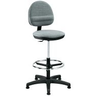 Siège tissu Gris repose pieds / patins assise hauteur 58 à 83 cm