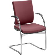 Siège visiteur Optima - Revêtement écocuir - Bordeaux