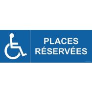 Signalisation places réservées handicapé PVC 700 x 250 mm