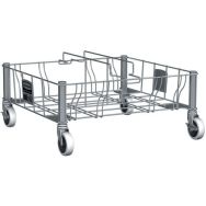 Socle double en inox pour Slim Jim Rubbermaid