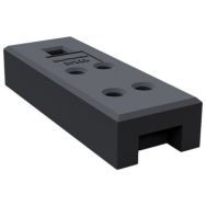 Socle en béton pour clôture mobile avec 4 alésages - Schake