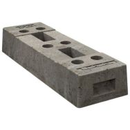 Socle en béton pour clôture mobile avec 6 alésages - Schake