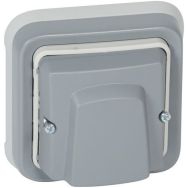 Sortie de câbles avec bornier Plexo complet encastré gris