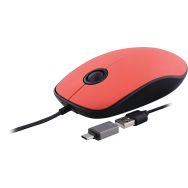 Souris filaire USB-A et USB-C Sunset - Rouge