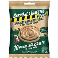 Spirales anti moustiques à base de géraniol sachet de 10 /nc