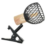 Spot à pince métal KENTO H12,5 cm noir Corep