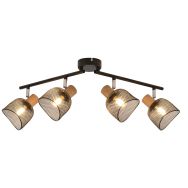 Spot métal OTTAWA 4 lumières H20,68 cm noir Corep