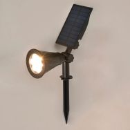 Spot solaire de jardin jardin à piquer noir couleur variable
