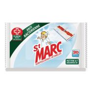 St Marc serpillières jetables imprégnées antibactérien. x20