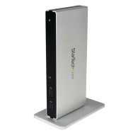 Station d'accueil USB 3.0 double affichage DVI PC portable  GbE et adaptateurs