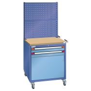 Station de travail mobile 2 tiroirs 1 porte Thurmetall
