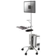 Station de travail mobile p/ écran jusqu'à 27'', clavier, souris, UC - Neomounts