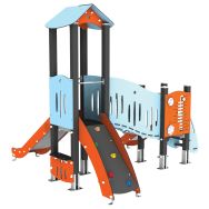 Structure 2 tourelles escalier alu/polyester HPL - Manutan Expert