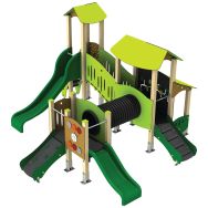 Structure 3 tourelles 2 toits alu/polyester