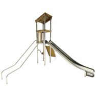 Structure LOREE 1 tour mur escalade inox/robinier