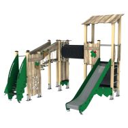Structure pont corde Noisette métal beige/HPL/polyester - Manutan Expert