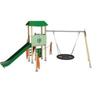 Structure portique et corbeille alu/polyester HPL - Manutan Expert