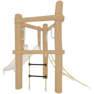 Structure robinier 1 tour toboggan filet scellement direct