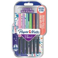 Stylo feutre Paper Mate Flair Metallic assortis lot de 6 - P