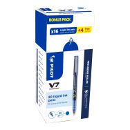 Stylo roller encre liquide Hi-Tecpoint V7 Pilot (Boite de 20) - Bleu