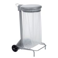 Support Sac Poubelle roulant ROSSIGNOL Couvercle Gris.