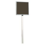 Support à sceller pour vitrine affichage extérieur avec porte battante