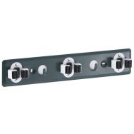 Support bloc 3 manches à balais, de diamètre 16 à 32 mm