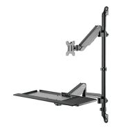 Support moniteur 17-32'' et clavier assis-debout mural - Neomounts