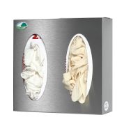 Support mural inox pour boîte de mouchoirs/gants - Inox