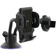 Support smartphone double bras mâchoire à ventouse