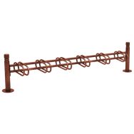 Support vélos Province simple face 6 places - City - galva aspect corten