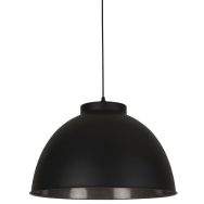 Suspension Dock Ø45 cm dôme en métal noir mat intérieur effet béton