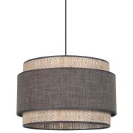 Suspension Milo cylindre bi-matière en coton et raphia Ø38 cm Corep