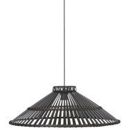 Suspension Rangoon conique en bambou peint brun