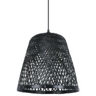 Suspension bambou KAMI noir Corep